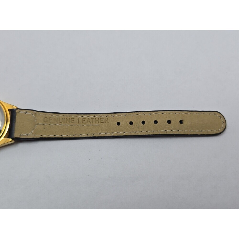 USMC Marine Corps EGA Gold Tone Womens Quartz Date Watch 29 MM Black New Battery - Picture 11 of 12